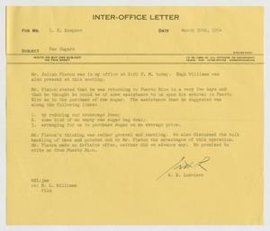 [Letter from William H. Louviere to Isaac Herbert Kempner, March 30, 1954]