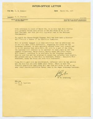 [Letter from Robert Markle Armstrong to I. H. Kempner, March 5, 1954]