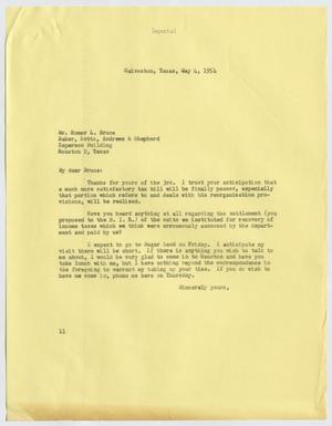 [Letter from I. H. Kempner to Homer L. Bruce, May 4, 1954]