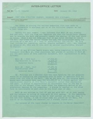 [Letter from George Andre to Isaac Herbert Kempner, January 25, 1954]