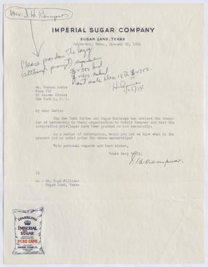 [Letter from I. H. Kempner to Herman Lurie, January 22, 1954]