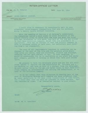 [Letter from George Andre to Isaac Herbert Kempner, June 25, 1954]