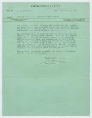 Primary view of object titled '[Letter from George Andre to Isaac Herbert Kempner, February 9, 1954]'.
