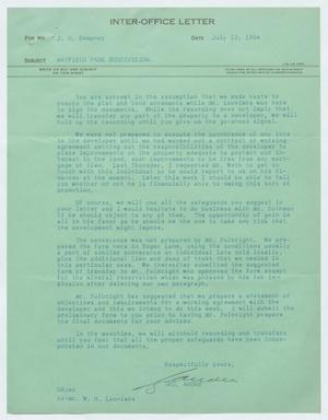 [Letter from George Andre to Isaac Herbert Kempner, July 12, 1954]