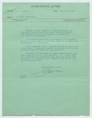 Primary view of object titled '[Letter from George Andre to Isaac Herbert Kempner, April 26, 1954]'.