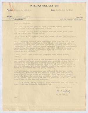 [Inter-Office Letter from Gus A. Stirl to Harris Leon Kempner, September 8, 1954]