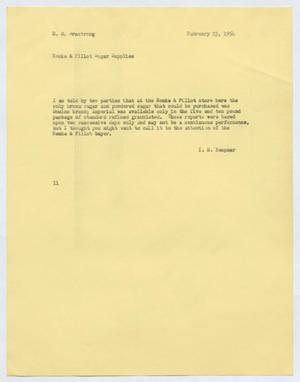 [Letter from Isaac Herbert Kempner to Robert Markle Armstrong, February 23, 1954]