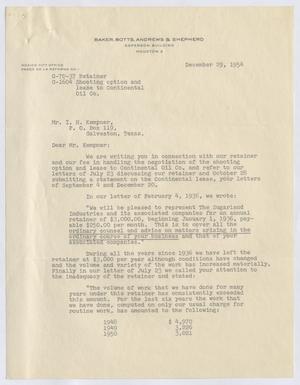 [Letter from Homer L. Bruce to I. H. Kempner, December 29, 1954]
