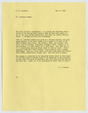 [Letter from Isaac Herbert Kempner to William H. Louviere, May 17, 1954]