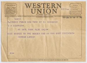 Primary view of object titled '[Letter from Herman Lurie to I. H. Kempner, January 14, 1954]'.