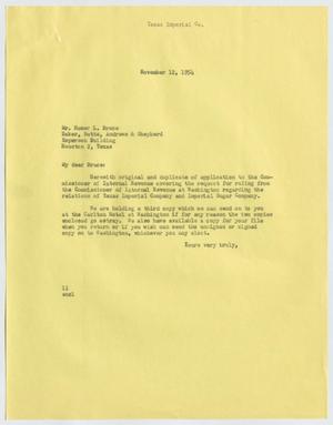 [Letter from I. H. Kempner to Homer L. Bruce, November 12, 1954]