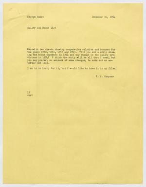 [Letter from Isaac Herbert Kempner to George Andre, December 30, 1954]