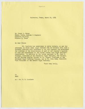 [Letter from I. H. Kempner to Homer L. Bruce, March 16, 1954]