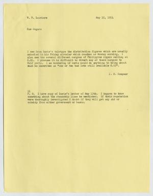 [Letter from Isaac Herbert Kempner to William H. Louviere, May 15, 1954]
