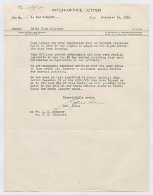 [Letter from George Andre to Robert Lee Kempner, December 16, 1954]