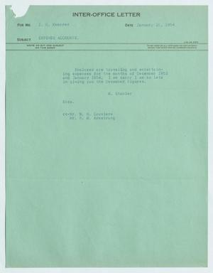 [Inter-Office Letter from Myrtle Stabler to Isaac Herbert Kempner, January 16, 1954]