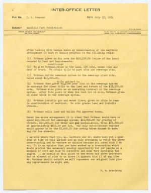 [Letter from Robert Markle Armstrong to Isaac Herbert Kempner, July 15, 1954]