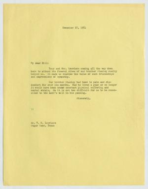 [Letter from I. H. Kempner to W. H. Louviere, December 27, 1954]