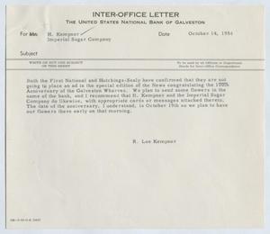 [Letter from Robert Lee Kempner to Harris Kempner, October 14, 1954]