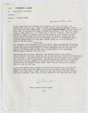 [Letter from Herman Lurie to Imperial Sugar Company, June 4, 1954]