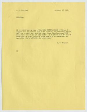 [Letter from Isaac Herbert Kempner to William H. Louviere, November 26, 1954]
