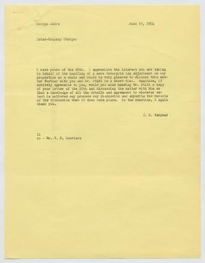[Letter from Isaac Herbert Kempner to George Andre, June 29, 1954]