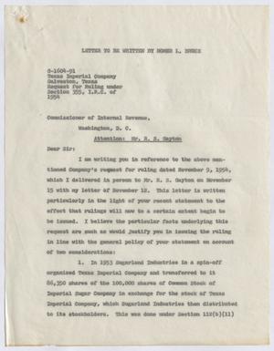 [Letter from Homer L. Bruce to R. S. Gayton, 1954]