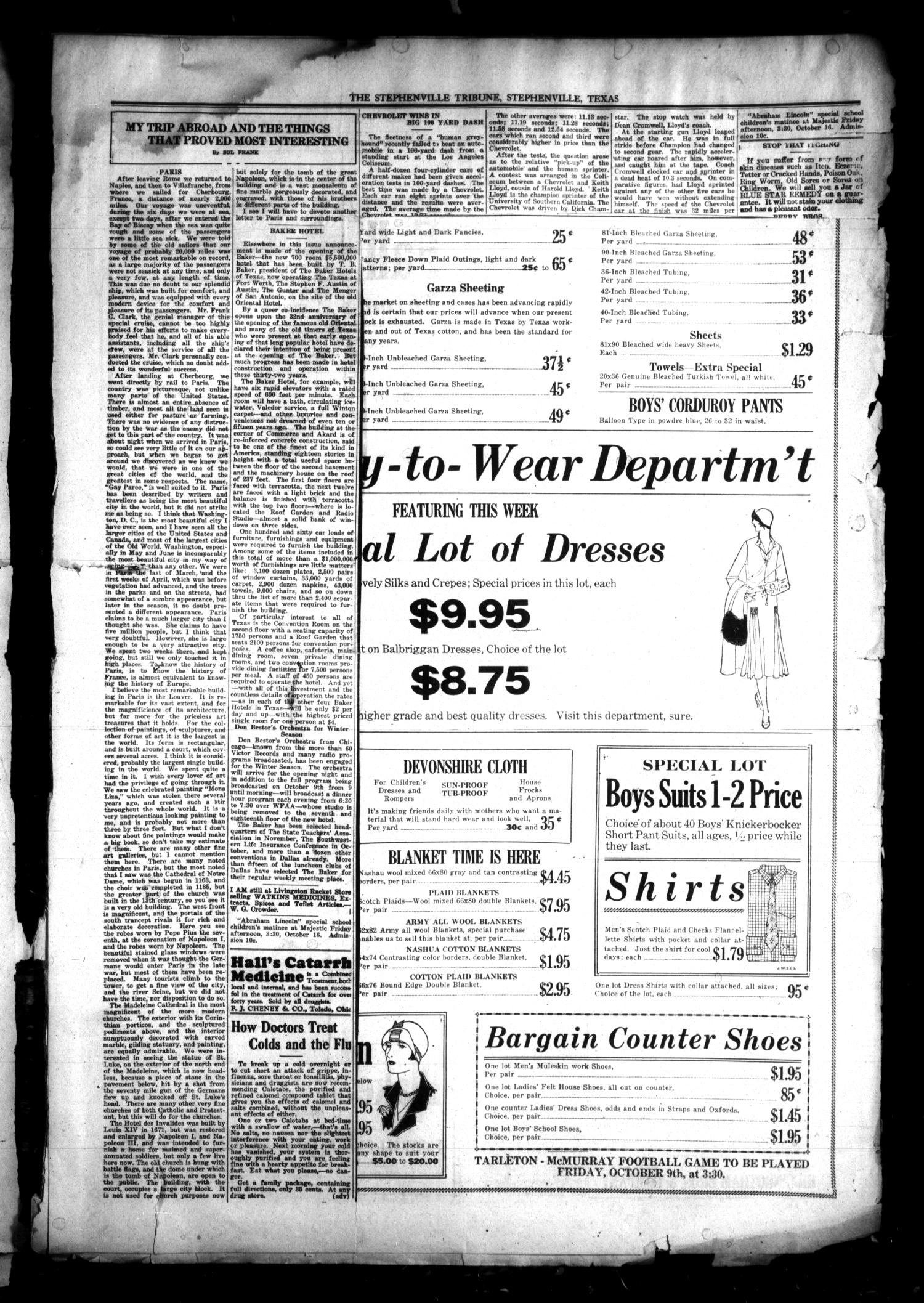 Stephenville Tribune (Stephenville, Tex.), Vol. 33, No. 42, Ed. 1 Friday, October 9, 1925
                                                
                                                    [Sequence #]: 3 of 8
                                                