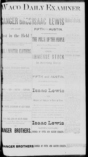 Waco Daily Examiner. (Waco, Tex.), Vol. 20, No. 246, Ed. 1, Thursday, September 1, 1887