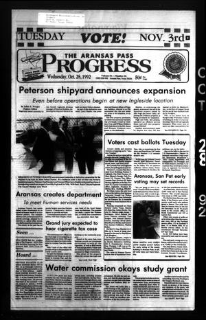 The Aransas Pass Progress (Aransas Pass, Tex.), Vol. 84, No. 36, Ed. 1 Wednesday, October 28, 1992