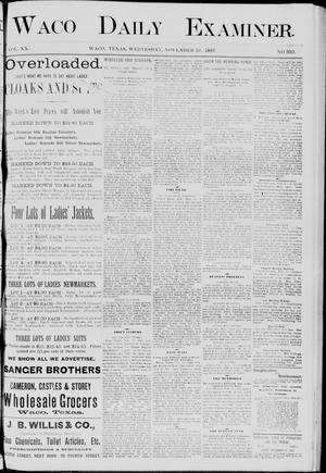 Waco Daily Examiner. (Waco, Tex.), Vol. 20, No. 310, Ed. 1, Wednesday, November 16, 1887