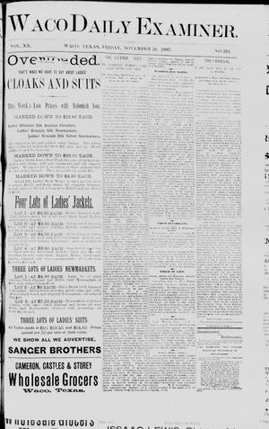 Waco Daily Examiner. (Waco, Tex.), Vol. 20, No. 312, Ed. 1, Friday, November 18, 1887