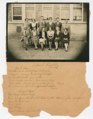 Primary view of object titled '[1931 - 1932 Birdville School Faculty]'.