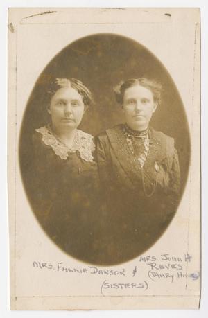 [Photograph of Fannie Dawson and Mary Hines]