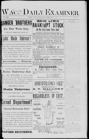 Waco Daily Examiner. (Waco, Tex.), Vol. 21, No. 70, Ed. 1, Thursday, February 9, 1888