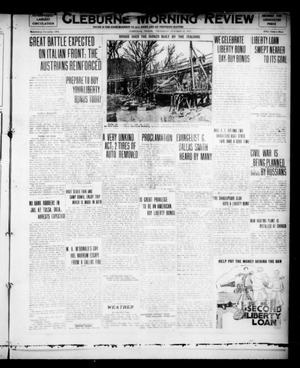 Primary view of object titled 'Cleburne Morning Review (Cleburne, Tex.), Ed. 1 Thursday, October 25, 1917'.
