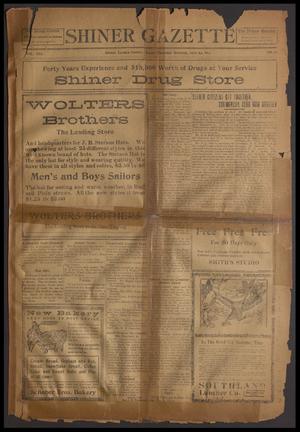 Primary view of object titled 'Shiner Gazette (Shiner, Tex.), Vol. 21, No. 33, Ed. 1 Thursday, April 23, 1914'.
