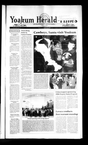 Primary view of object titled 'Yoakum Herald-Times (Yoakum, Tex.), Vol. 114, No. 47, Ed. 1 Wednesday, November 22, 2006'.