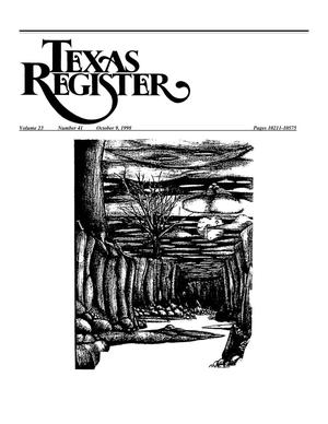 Primary view of object titled 'Texas Register, Volume 23, Number 41, Pages 10211-10575, October 9, 1998'.