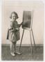 Photograph: [Frances Lowe Peters with Chalkboard]