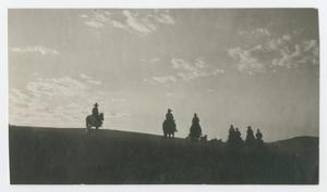 Primary view of object titled '[Cowboys on Horseback at Dawn]'.