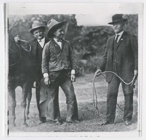 Primary view of [George Saunders, Will Rogers, John R. Blocker Photograph]