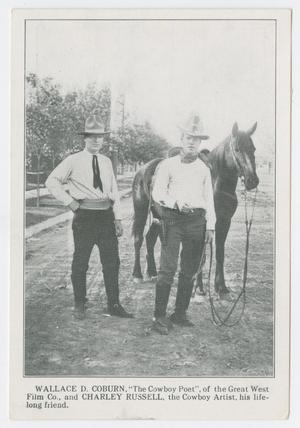 [Wallace D. Coburn and Charley Russel with Horse]