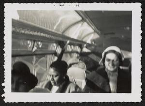 Primary view of object titled 'Women on a bus'.