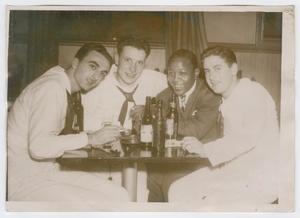 Primary view of object titled 'Roy Eldridge with three sailors'.