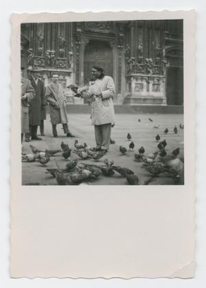 Roy Eldridge and a flock of pigeons