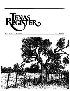 Primary view of object titled 'Texas Register, Volume 26, Number 9, Pages 1799-1910, March 2, 2001'.