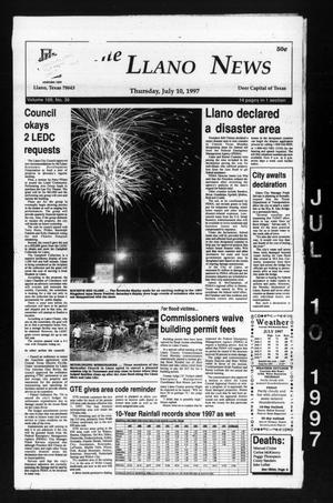 The Llano News (Llano, Tex.), Vol. 109, No. 39, Ed. 1 Thursday, July 10, 1997