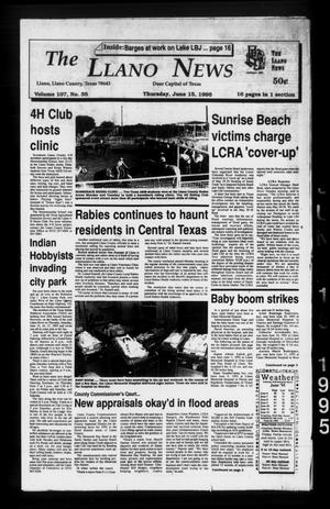 The Llano News (Llano, Tex.), Vol. 107, No. 35, Ed. 1 Thursday, June 15, 1995