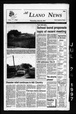 The Llano News (Llano, Tex.), Vol. 109, No. 41, Ed. 1 Thursday, July 24, 1997